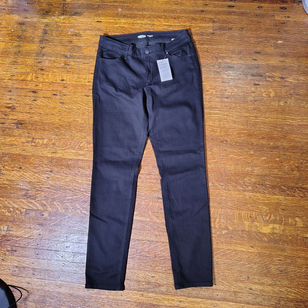 Old Navy Black Super Skinny Mid-rise Jeans Wmns Sz 8 Nwts/T511